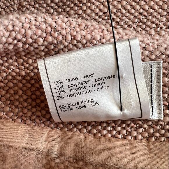 Chanel Pink Tweed Knee-Length WoolcSkirt, M/US6/FR38 - Picture 7 of 16